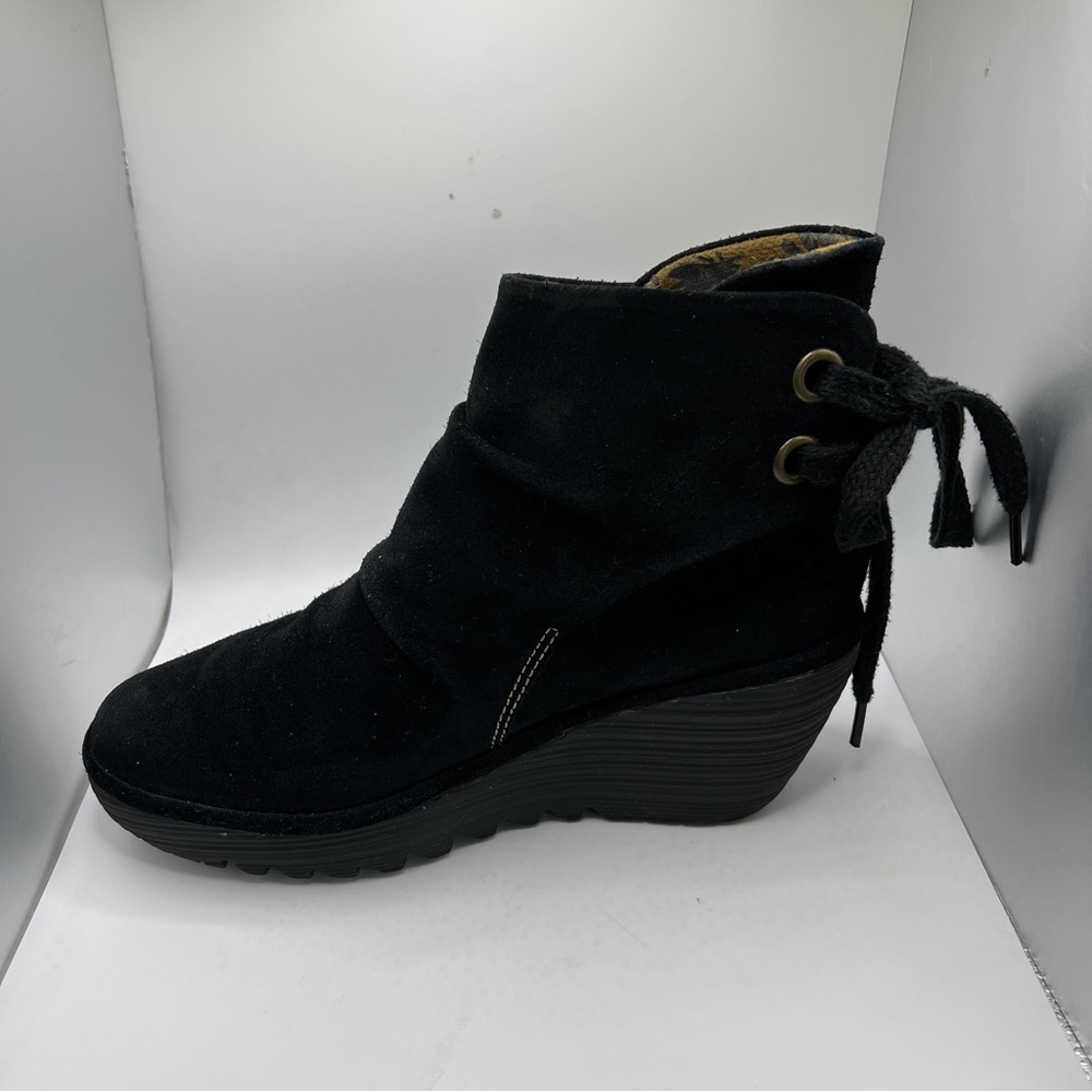 Women’s Fly London Wedge Ankle Boots Size 7 (37) - Picture 6 of 10